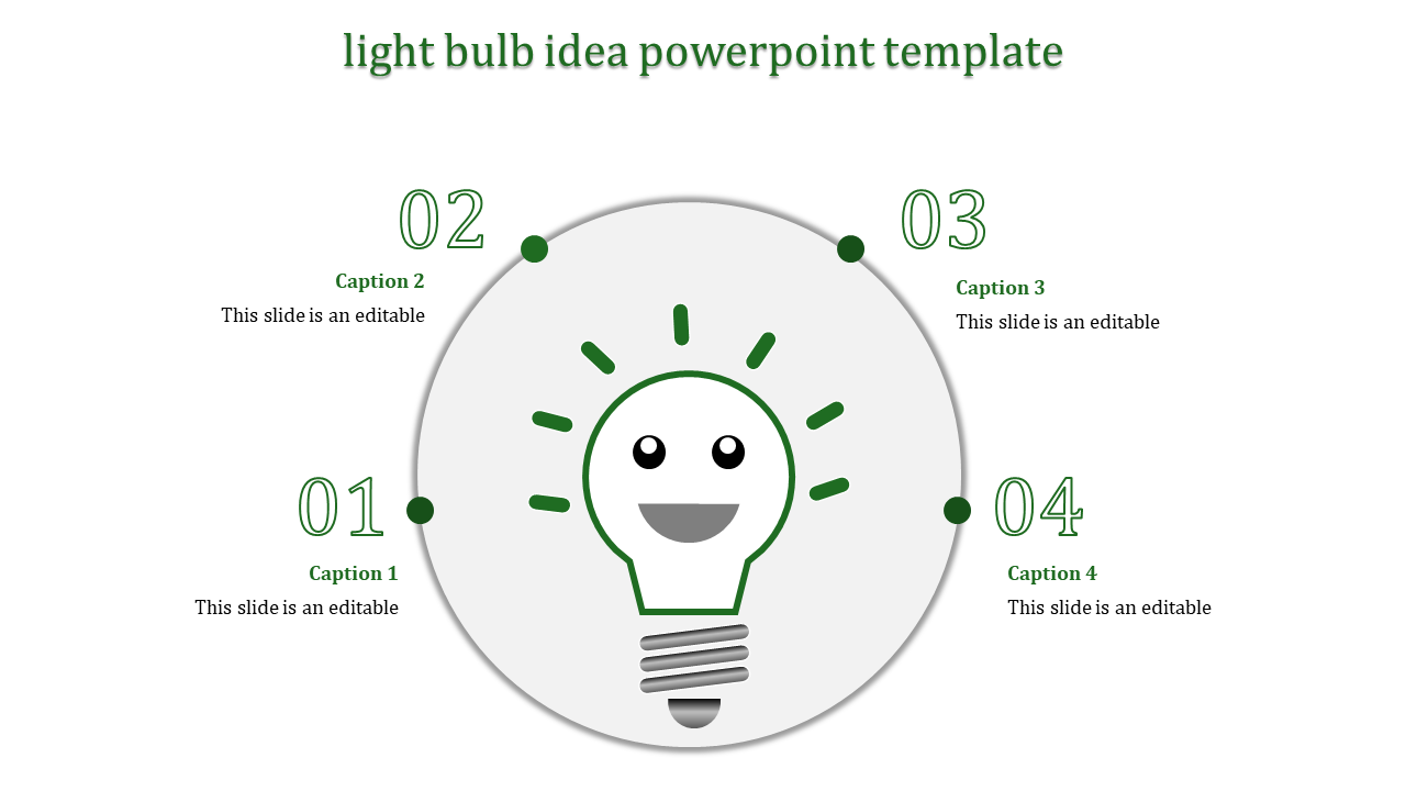 Amazing Light Bulb Idea PowerPoint Template Presentation